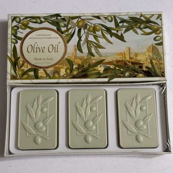 Saponificio Artigianale Fiorentino Other - Saponificio Artigianale Fiorentino Olive Oil Bar Soap Set Made in Italy NEW